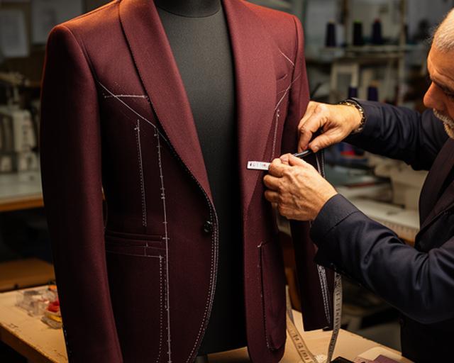 Sastre realizando ajustes precisos de entalle en una americana sobre maniquí en taller de Puertollano